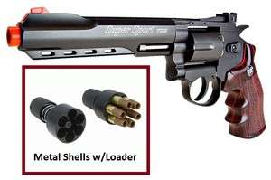 WG 702 bb Airsoft 6Inch CO2 Gas 357 Magnum Metal Revolvers Pistols w 