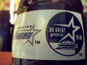 1999 Houston Astros 35th Anniversary Coke Bottle  
