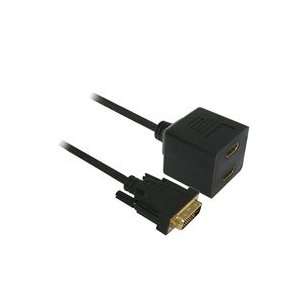   Dual Link DVI D Male to 2 x HDMI Female Cable Splitter: Electronics