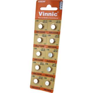 10 x Vinnic Size LR41 392 AG3 L736 SR41W Alkaline Watch Battery  