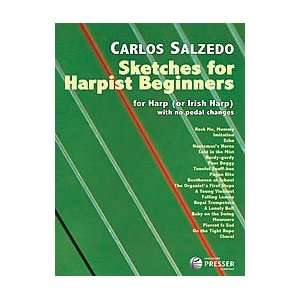   SKETCHES FOR HARPIST BEGINNERS (0680160588930) CARLOS SALZEDO Books