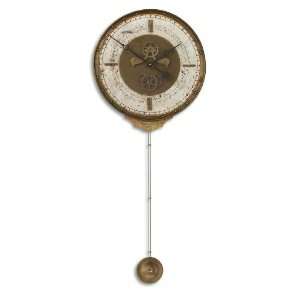 Uttermost 45 Leonardo Chronograph Cream Clock Weathered Lamited Clock 