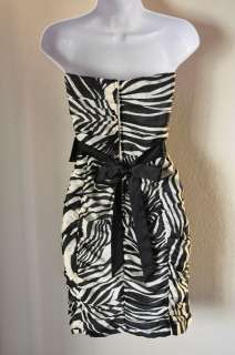 TEEZE ME   Womens/Ladies Dress, Zebra Stripes, Black/White, New, Sale 