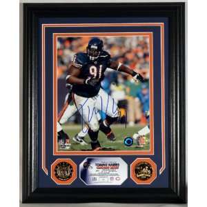 Chicago Bears TOMMIE HARRIS AUTOGRAPHED PHOTOMINT with 2 Gold Coins By 