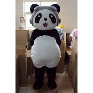  Glasses Panda Mascot Costume Fancy Dress Outfit Clothing 
