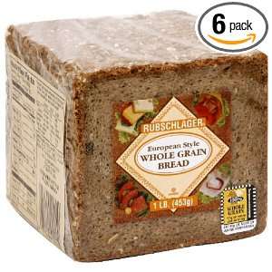 Rubschlager Bread, European Whole Grain, 16 Ounce (Pack of 6)  