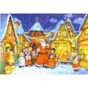    Santa with Children German Mini Advent Calendar