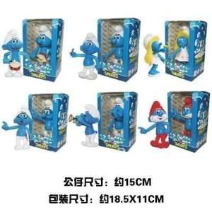  smurfs anime figure made by pvc by air mail 100guaranteed 
