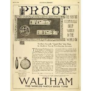  1920 Ad Waltham Pendant Bow Colonial Vintage Pocket Watch 