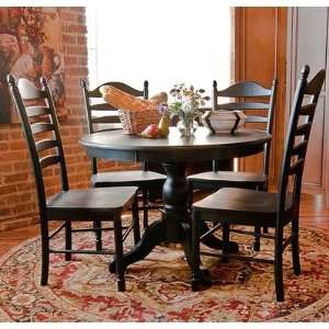   Table with Whitman Chairs Set in Antique Black Furniture & Decor