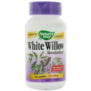  Natures Way White Willow Bark Standardized Extract 60 