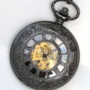Steampunk   Roman Times Mechanical Pocket Watch   Necklace   Antique 
