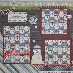 Winter Wonderland   TWO Premade Scrapbook Pages Layout 12x12  