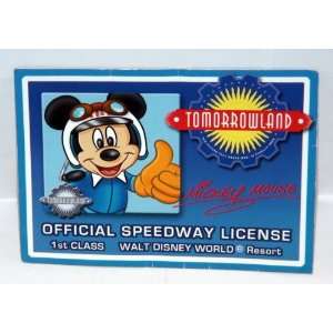 Disney Magic Kingdom Tomorrowland Speedway Official Speedway License