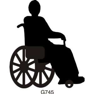  Silhouette Wheelchair Rubber Stamp Arts, Crafts & Sewing