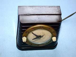   1947 GE Telechron Electric Bakelite Plastic Switch Alarm Clock  