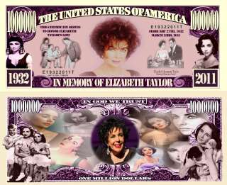 IN MEMORY OF ELIZABETH TAYLOR DOLLAR BILL (2/$1.00)  