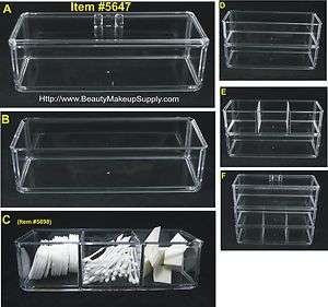   ACRYLIC STACKABLE & EXPANDABLE STORAGE ORGANIZER BOX w/ LID #5647