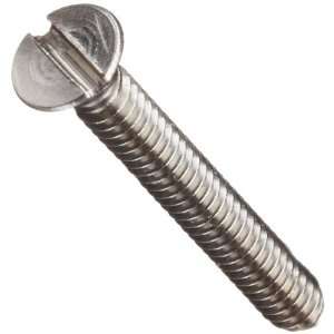 Stainless Steel 18 8 Machine Screw, Flat Head, Slotted Drive, #4 40 