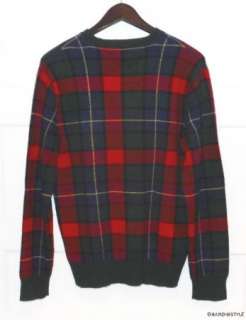 NWT $595 Polo Ralph Lauren Tartan Cashmere Sweater L  