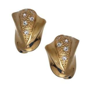  Andra Gold Crystal Clip On earrings Jewelry