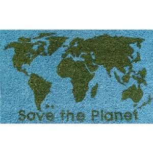    Save The Planet Coir Mid Thickness 18x30 Doormat Furniture & Decor