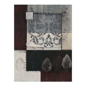 Silver Damask I by Connie Tunick, 18x43: Home & Kitchen