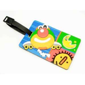Travel Accessory Personalized Rubber Luggage Tag Carton Sun, Moon and 