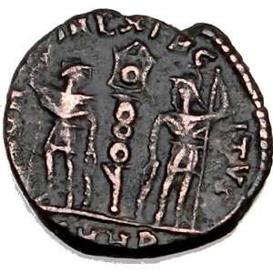  Ancient Roman Coin CONSTANTIUS II w/ Legions & Banner 