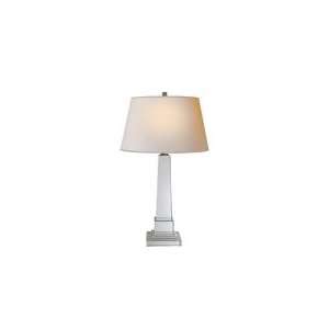 Chart House Westmeath Obelisk Table Lamp in Crystal with 