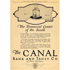  1926 Ad Canal Bank Trust New Orleans Banking Louisiana 
