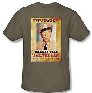 ANDY GRIFFITH SHOW   Barney Fife / I Am the Law T Shirt  