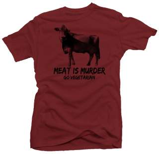 Meat Is Murder Vegetarian Vegan Cool New NWT T shirt  