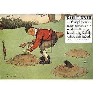  Rules Of Golf Rule XVIII Poster Print