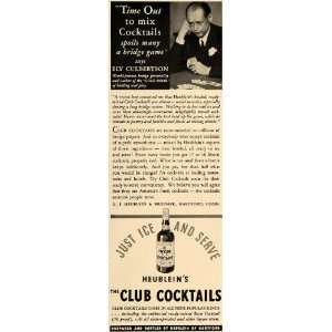   Cocktails Ely Culbertson Bridge   Original Print Ad