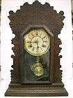 Gorgeous 1890 ginger bread wooden clock.Waterbury clock