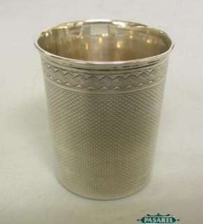 Fine 84 Russian Silver Beaker / Cup Moscow Russia 1857  