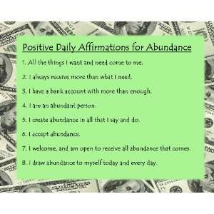   Daily Affirmations for Abundance   Computer Mouse Pad (Great Holiday