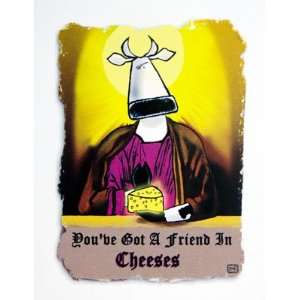  GREETING CARD   FRIEND IN CHEESES (PK 6): Home & Kitchen