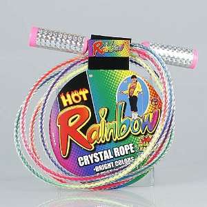    Rainbow Crystal Jump Rope Lazer Handles 7 Foot Long: Toys & Games