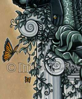 Gothic Couture Butterfly Fairy Art Signed PRINT Phoebe  