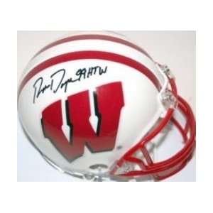  Signed Ron Dayne Mini Helmet   WISCONSIN Sports 