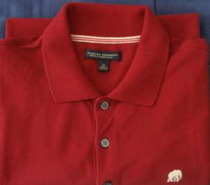 NWT BANANA REPUBLIC Branded Pique Red Polo Tee T Shirt  