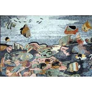   Under The Sea Marble Mosaic Art Tile Pool Wall: Home Improvement