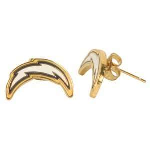  San Diego Chargers NFL Gold Tone Stud Earrings Sports 