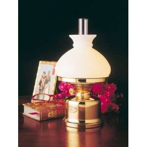  E.S. Sorensen Danish Table Oil Lamp with White Vesta Shade 