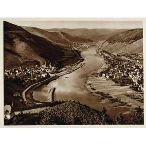  1925 Panorama Alf Bullay Mosel Moselle River Germany 