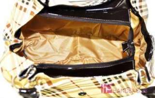 New Licensed Betty Boop Plaid Handbag Tote Purse Tan  