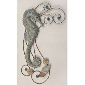  Seahorse Wave Wall Sculpture Facing Right