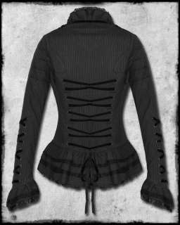 SPIN DOCTOR STEAMPUNK GOTHIC PINSTRIPE FLORENCE JACKET  